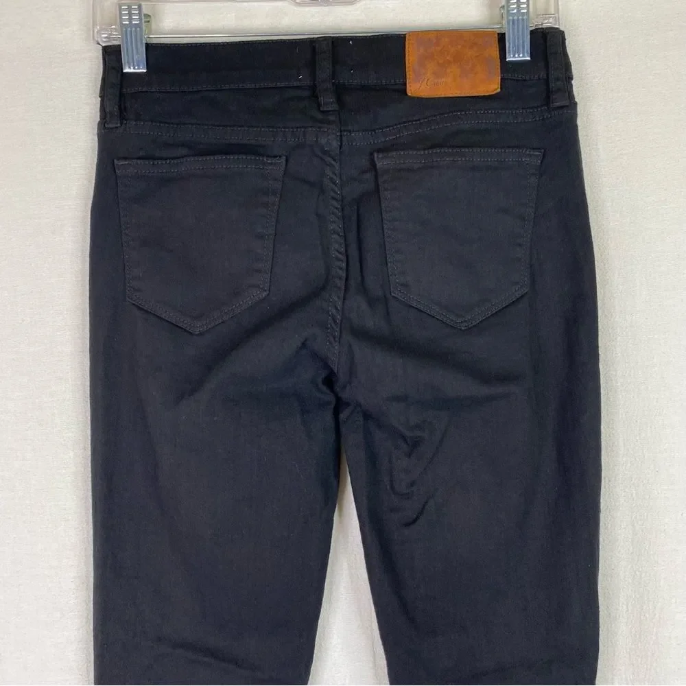 J Crew Jeans Women’s 27 Black Toothpick Skinny 5 Pocket Mid Rise B1281‎ Stretch